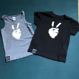 Size 2T well loved tank and tee